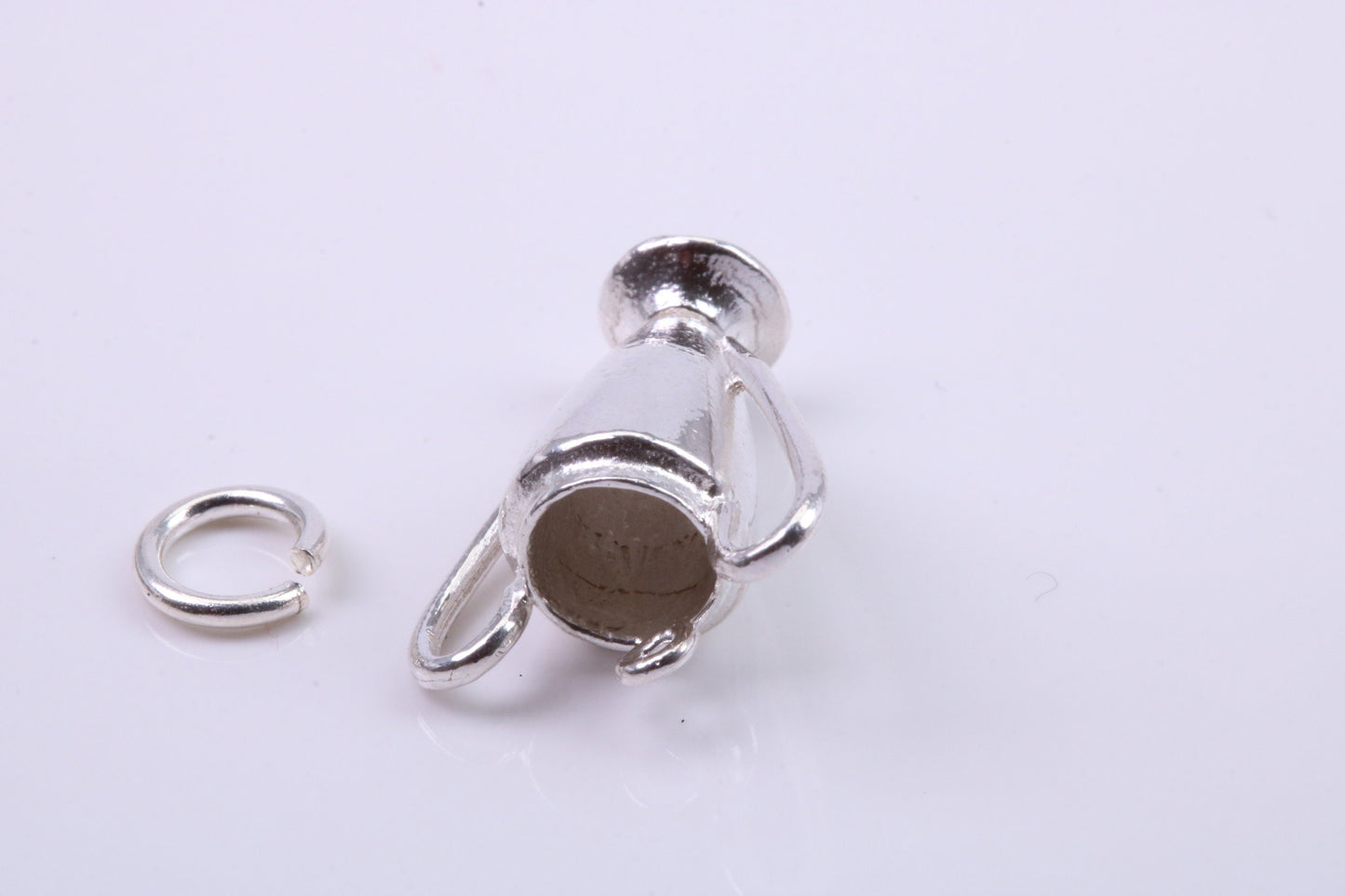 Sports Trophy Charm, Traditional Charm, Made from Solid 925 Grade Sterling Silver, Complete with Attachment Link