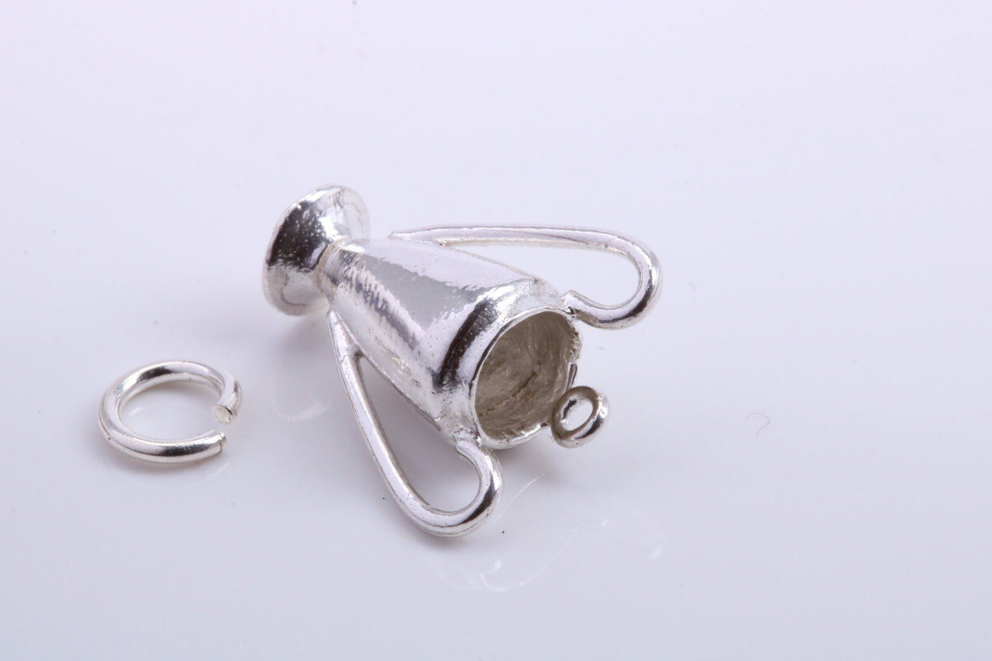 Sports Trophy Charm, Traditional Charm, Made from Solid 925 Grade Sterling Silver, Complete with Attachment Link