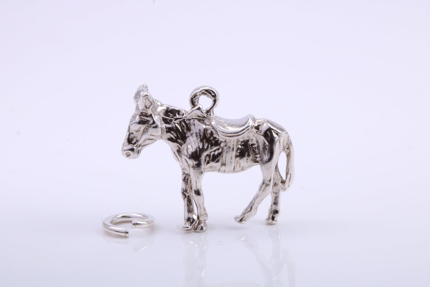 Farm Mule Charm, Traditional Charm, Made from Solid 925 Grade Sterling Silver, Complete with Attachment Link