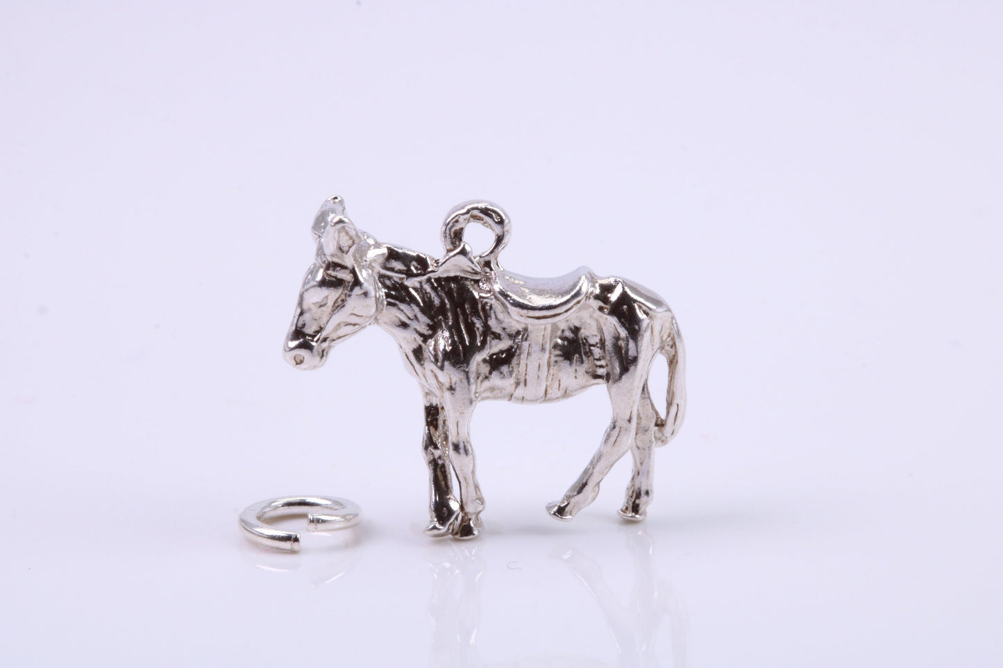 Farm Mule Charm, Traditional Charm, Made from Solid 925 Grade Sterling Silver, Complete with Attachment Link