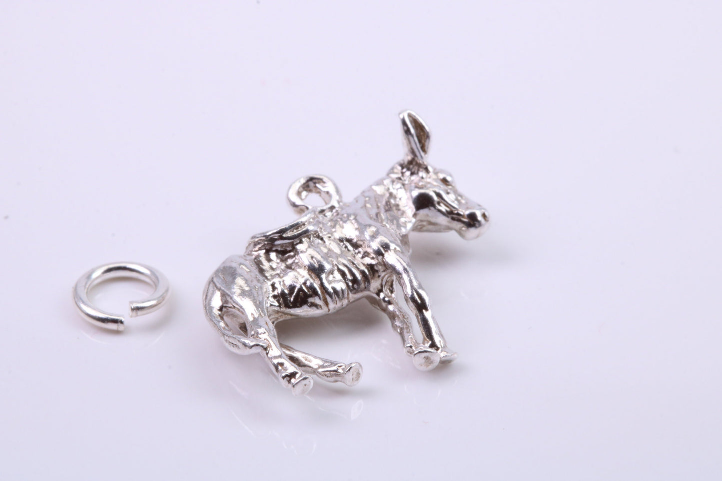 Farm Mule Charm, Traditional Charm, Made from Solid 925 Grade Sterling Silver, Complete with Attachment Link