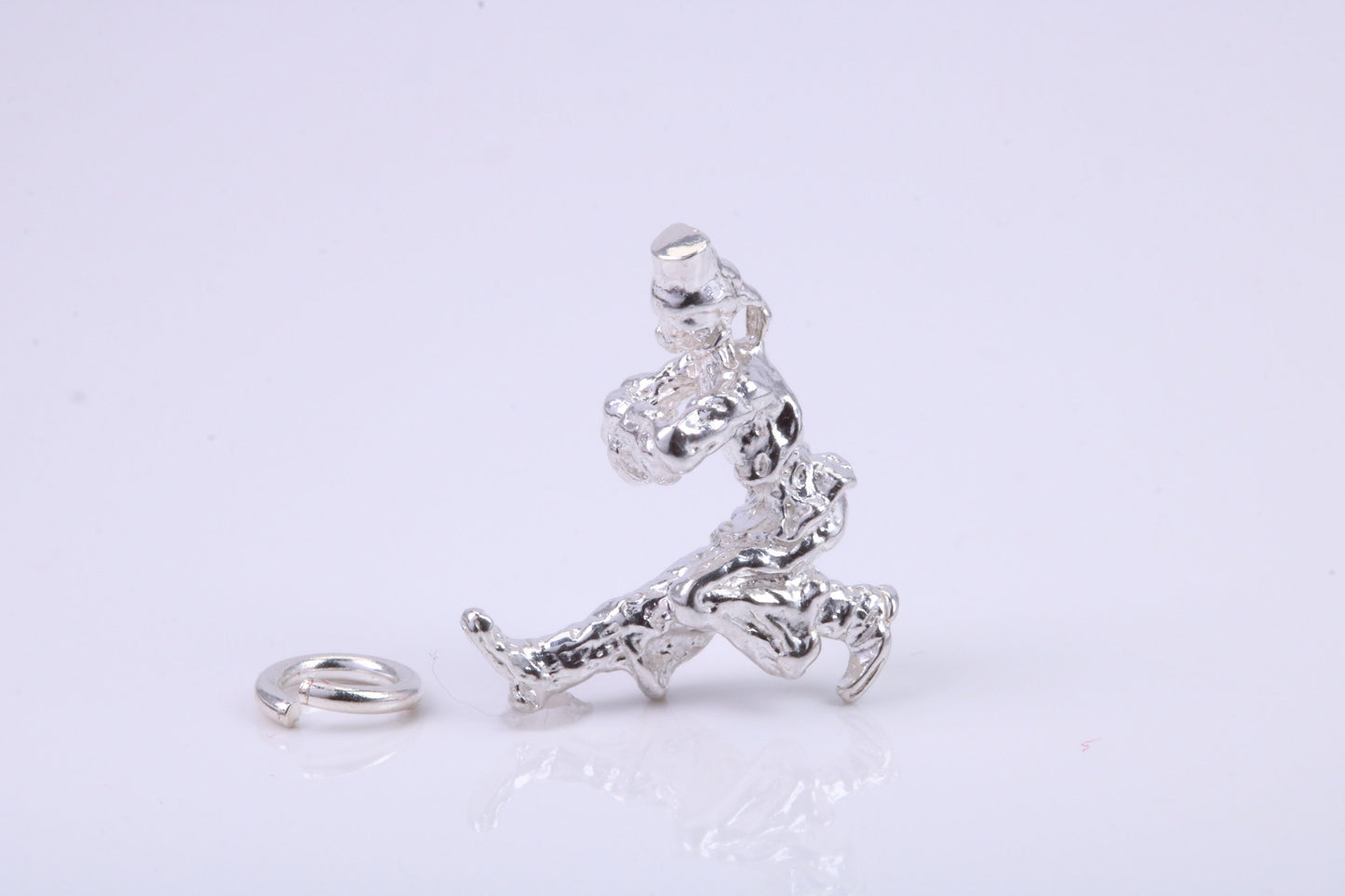 Russian Cossack Charm, Traditional Charm, Made from Solid 925 Grade Sterling Silver, Complete with Attachment Link