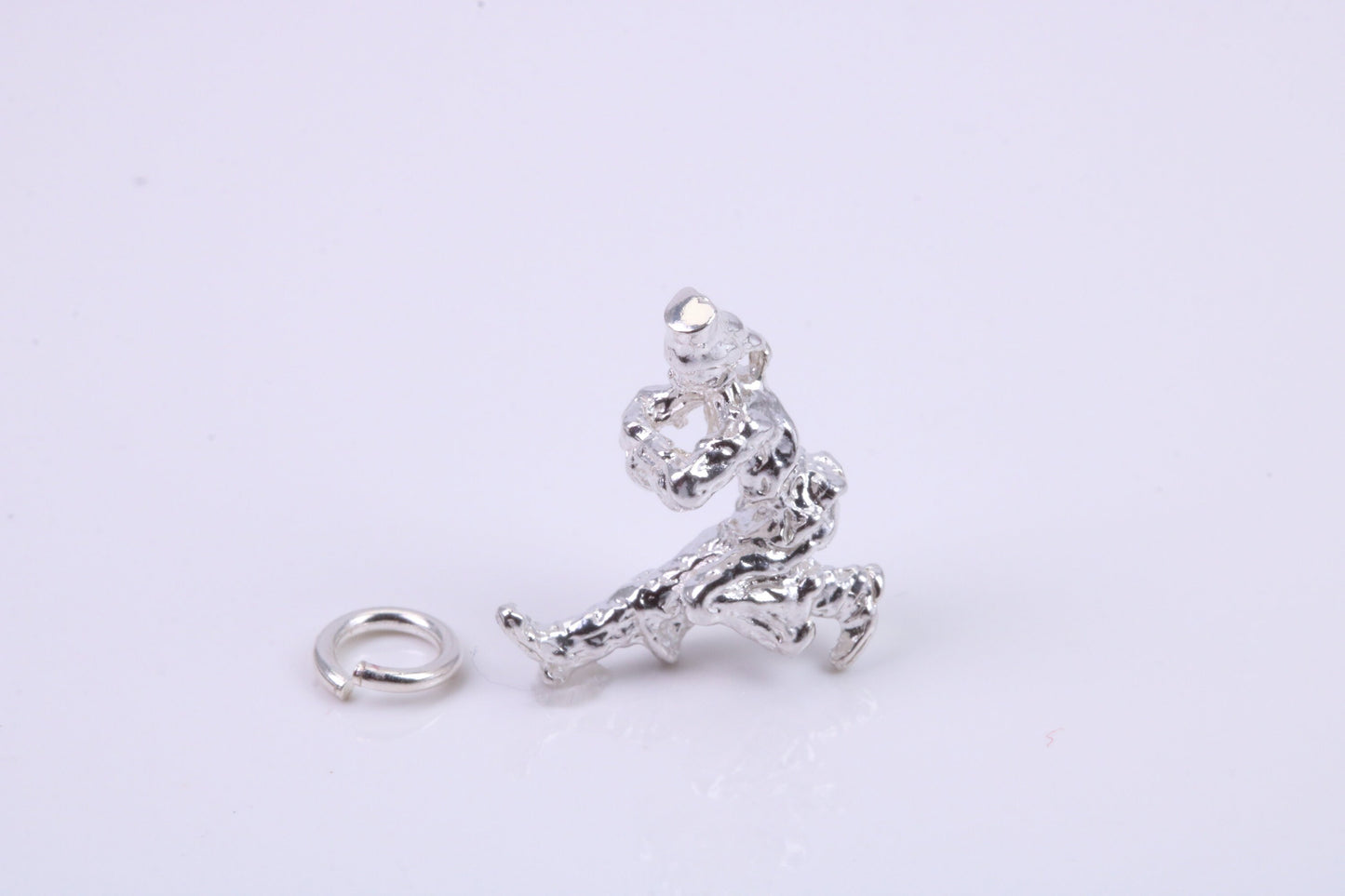 Russian Cossack Charm, Traditional Charm, Made from Solid 925 Grade Sterling Silver, Complete with Attachment Link