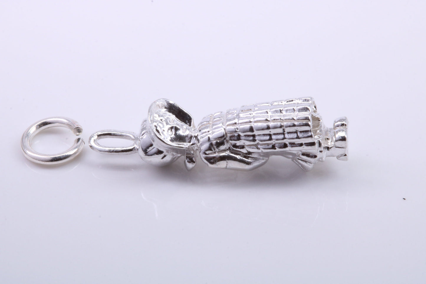 Little Bo Peep Charm, Traditional Charm, Made from Solid 925 Grade Sterling Silver, Complete with Attachment Link