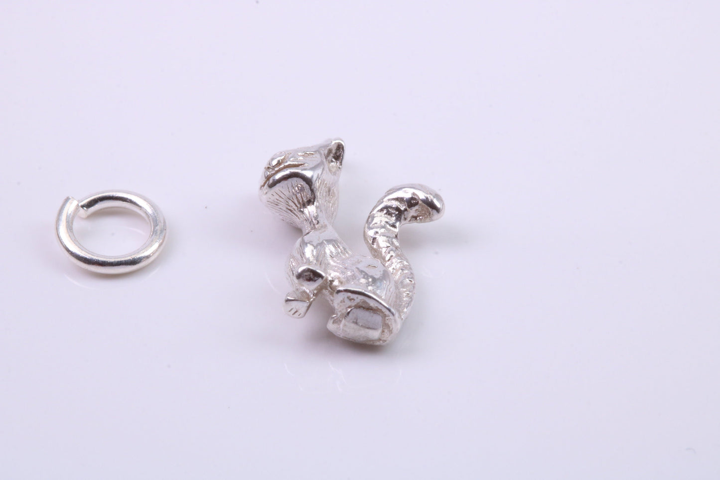 Cat Charm, Traditional Charm, Made from Solid 925 Grade Sterling Silver, Complete with Attachment Link