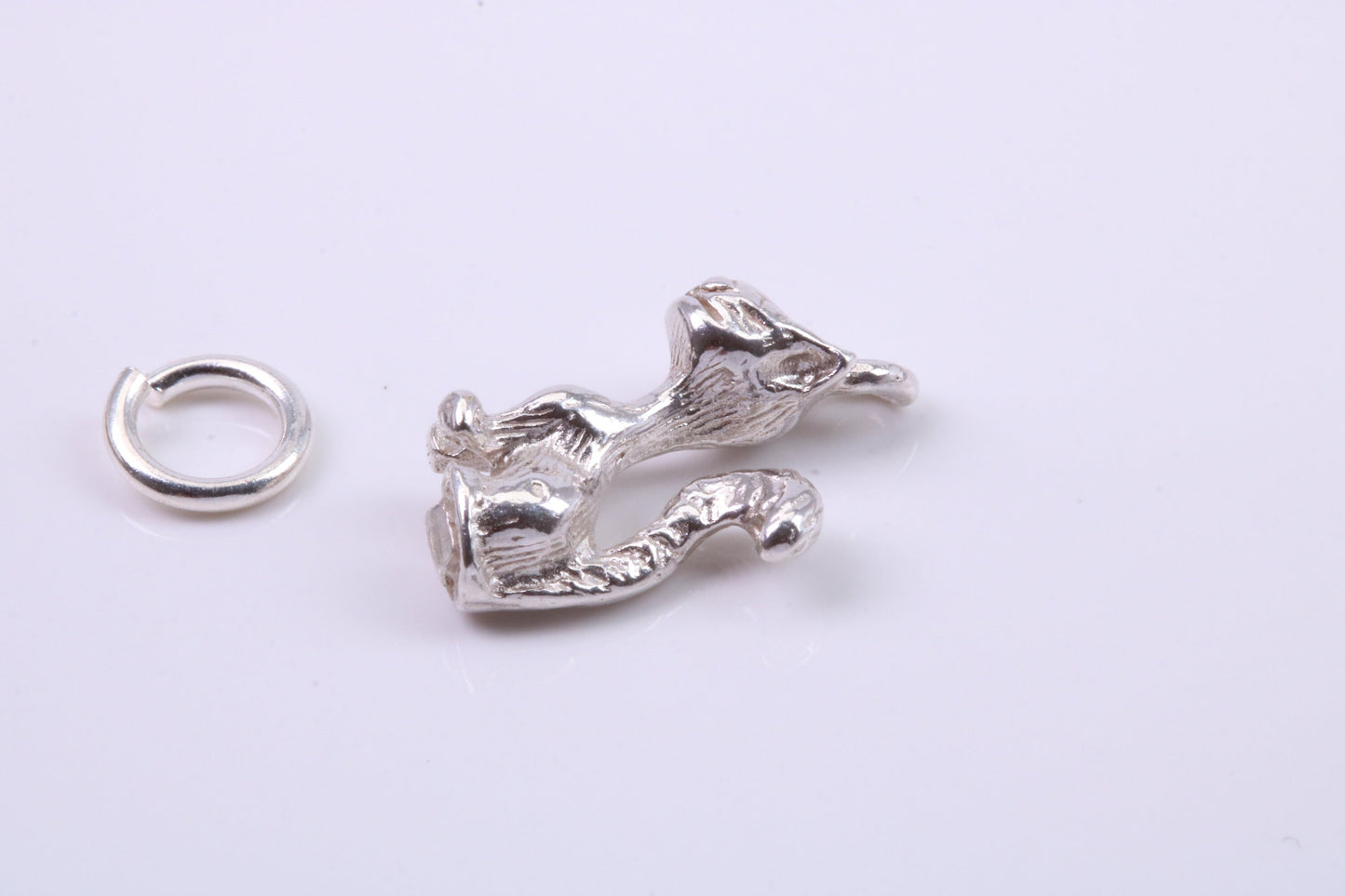 Cat Charm, Traditional Charm, Made from Solid 925 Grade Sterling Silver, Complete with Attachment Link