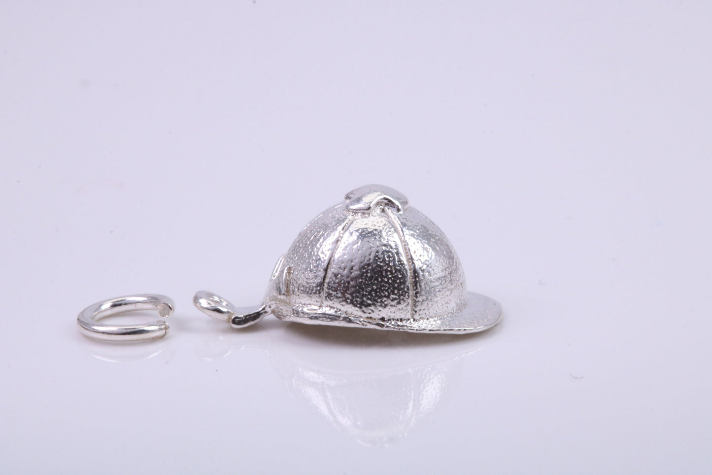 Jockey Hat charm, Traditional Charm, Made from Solid 925 Grade Sterling Silver, Complete with Attachment Link