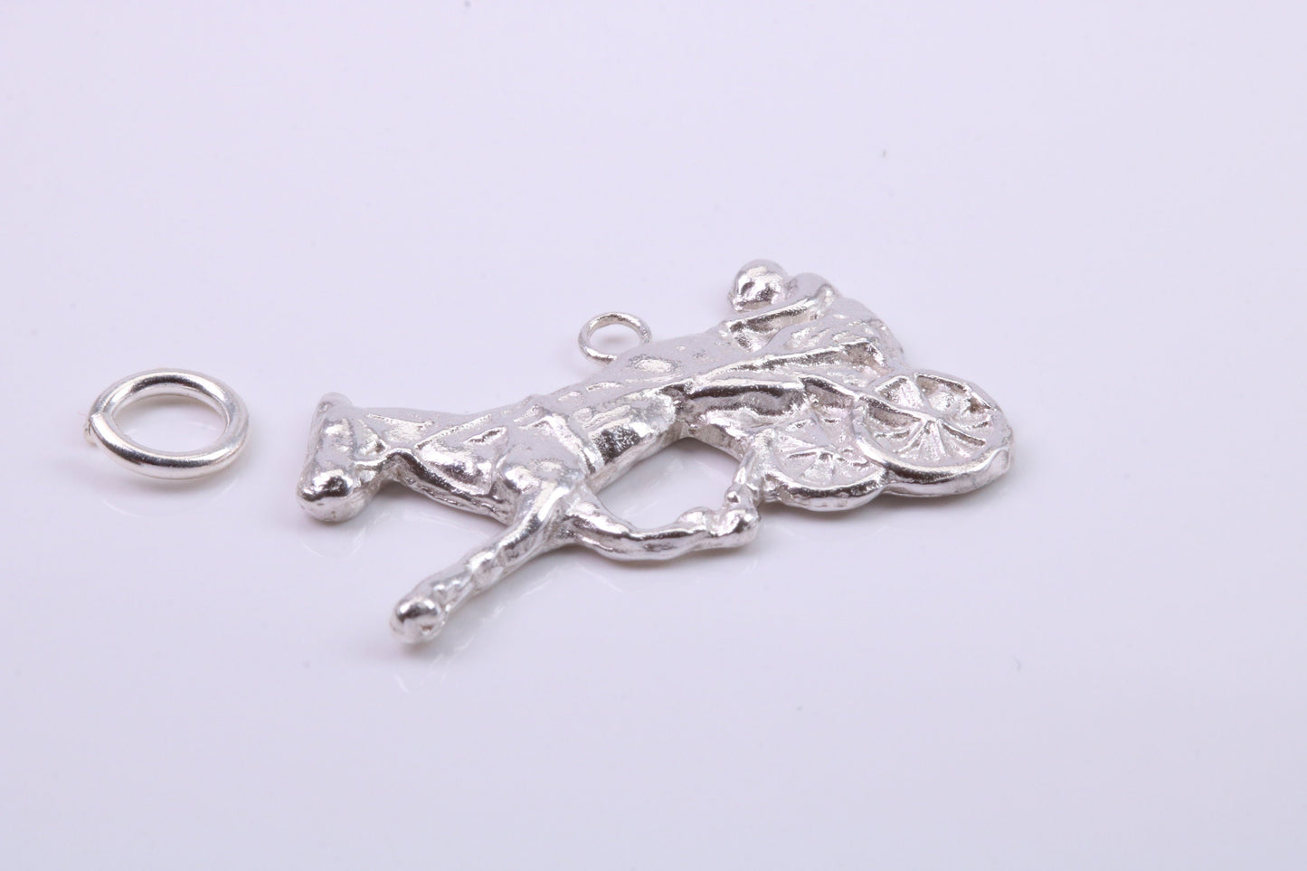Chariot charm, Traditional Charm, Made from Solid 925 Grade Sterling Silver, Complete with Attachment Link