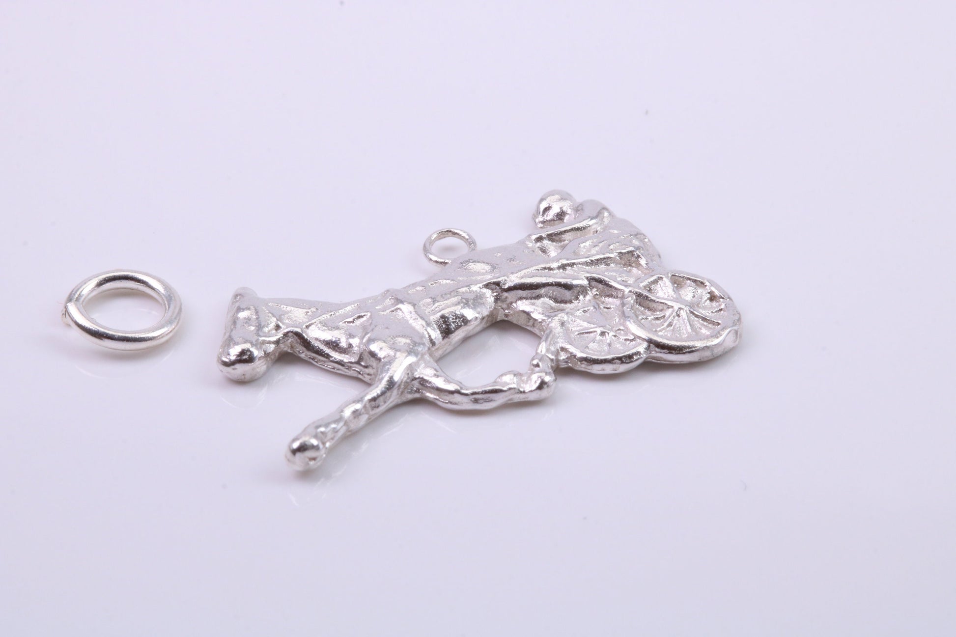 Chariot charm, Traditional Charm, Made from Solid 925 Grade Sterling Silver, Complete with Attachment Link