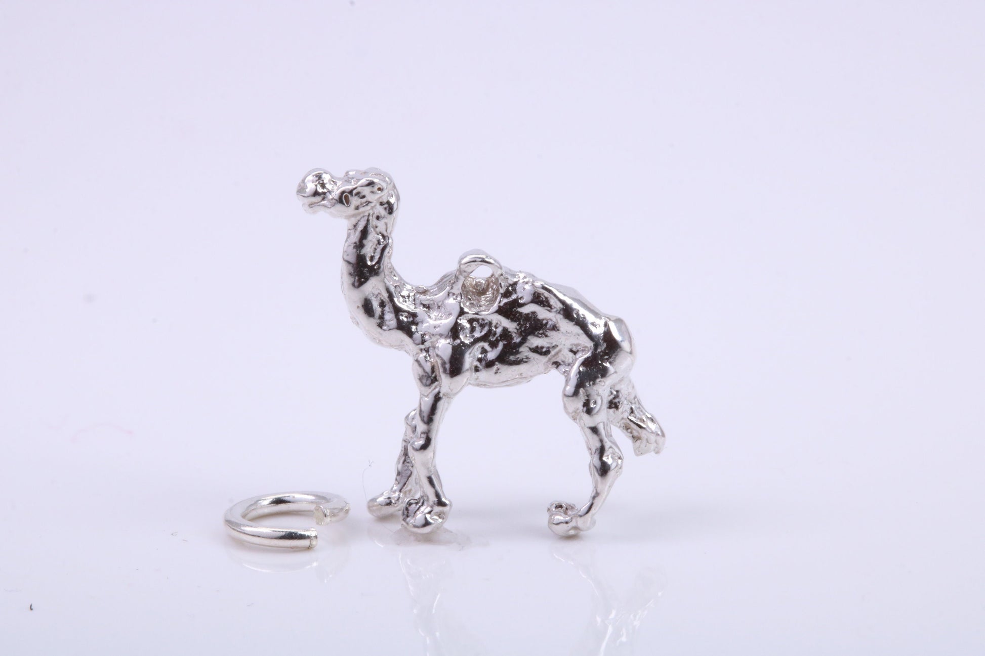 Arabian Camel Charm, Traditional Charm, Made from Solid 925 Grade Sterling Silver, Complete with Attachment Link