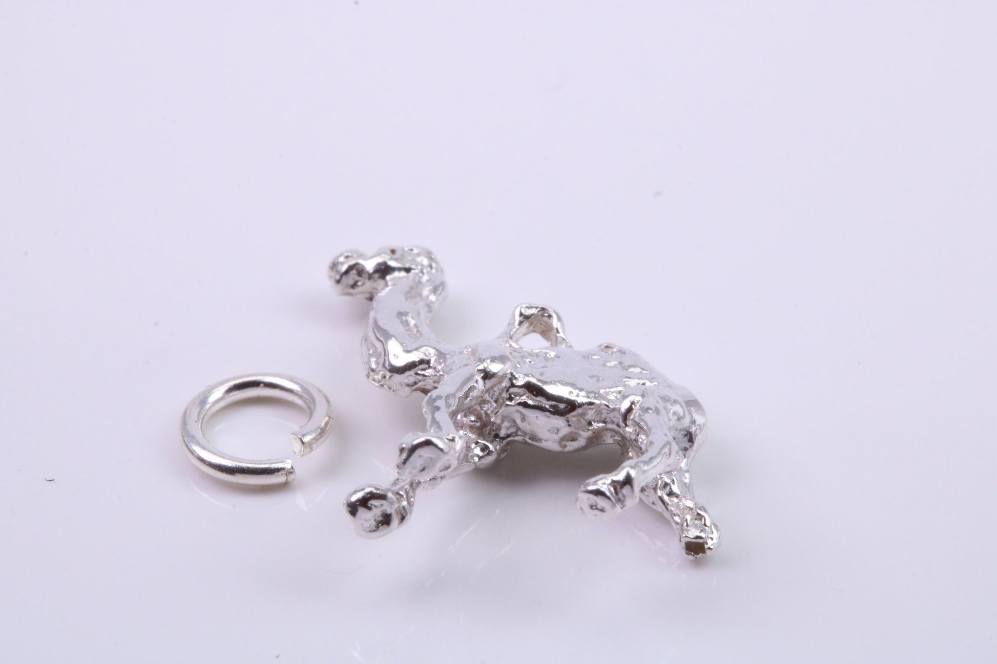 Arabian Camel Charm, Traditional Charm, Made from Solid 925 Grade Sterling Silver, Complete with Attachment Link