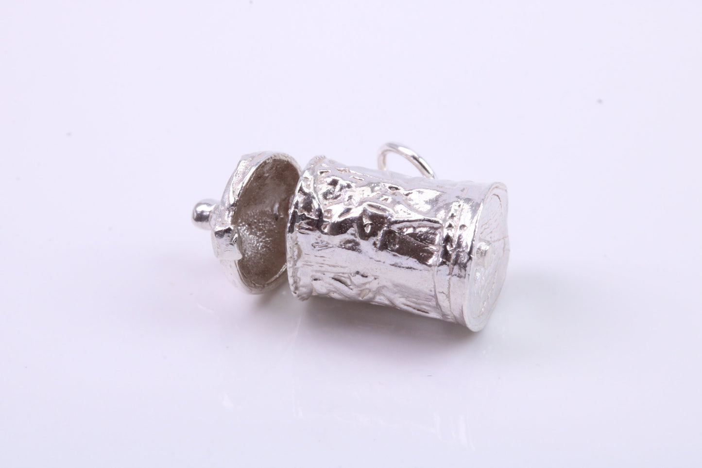 Beer Tankard Charm, Traditional Charm, Made from Solid 925 Grade Sterling Silver, Complete with Attachment Link