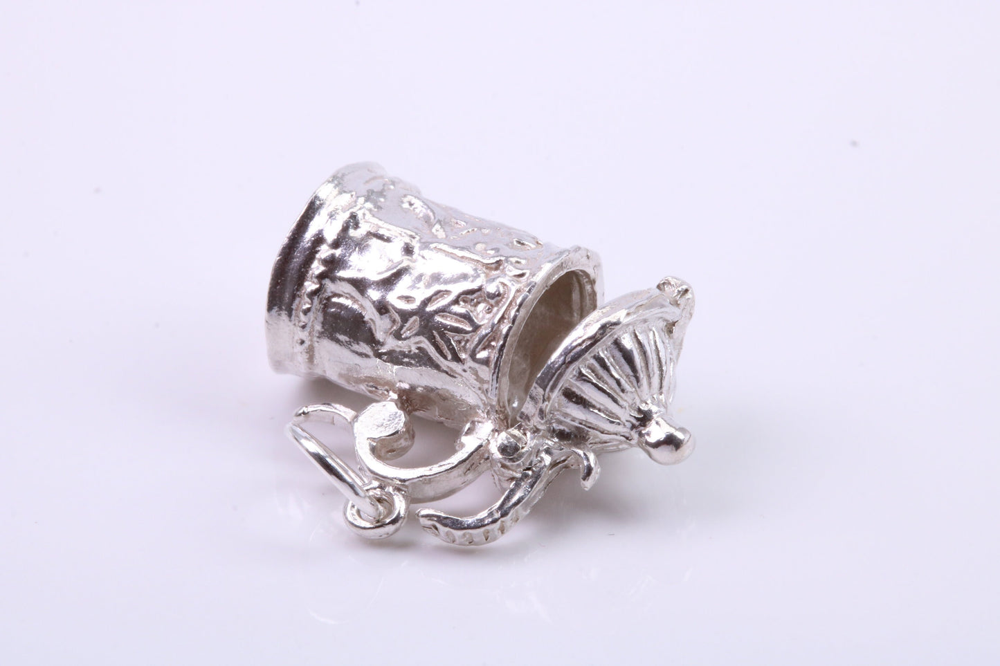 Beer Tankard Charm, Traditional Charm, Made from Solid 925 Grade Sterling Silver, Complete with Attachment Link
