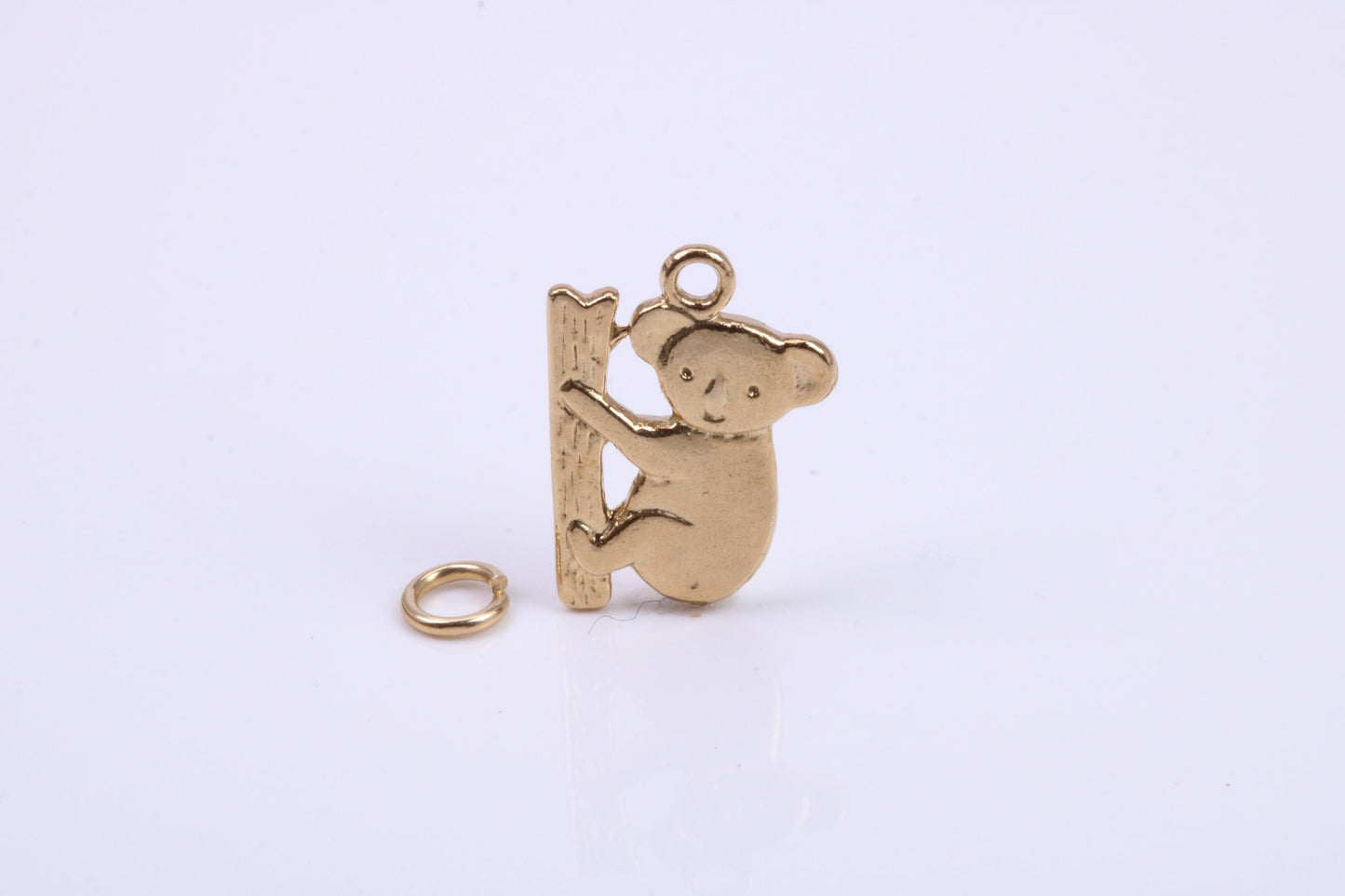 Koala Bear Charm, Traditional Charm, Made from Solid 9ct Yellow Gold, British Hallmarked, Complete with Attachment Link