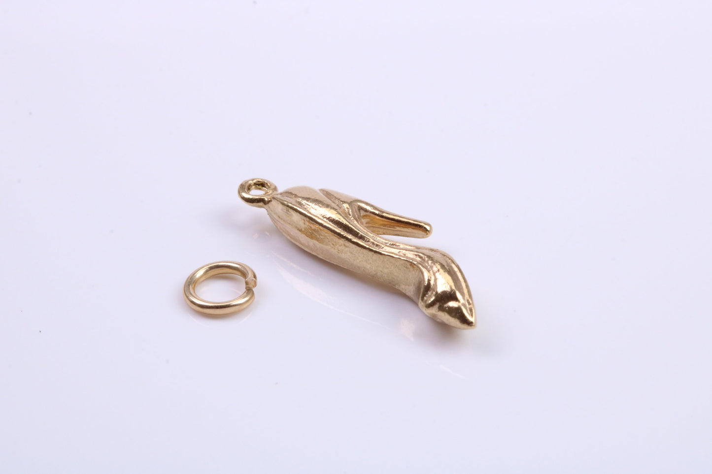 Stiletto Charm, Traditional Charm, Made from Solid 9ct Yellow Gold, British Hallmarked, Complete with Attachment Link