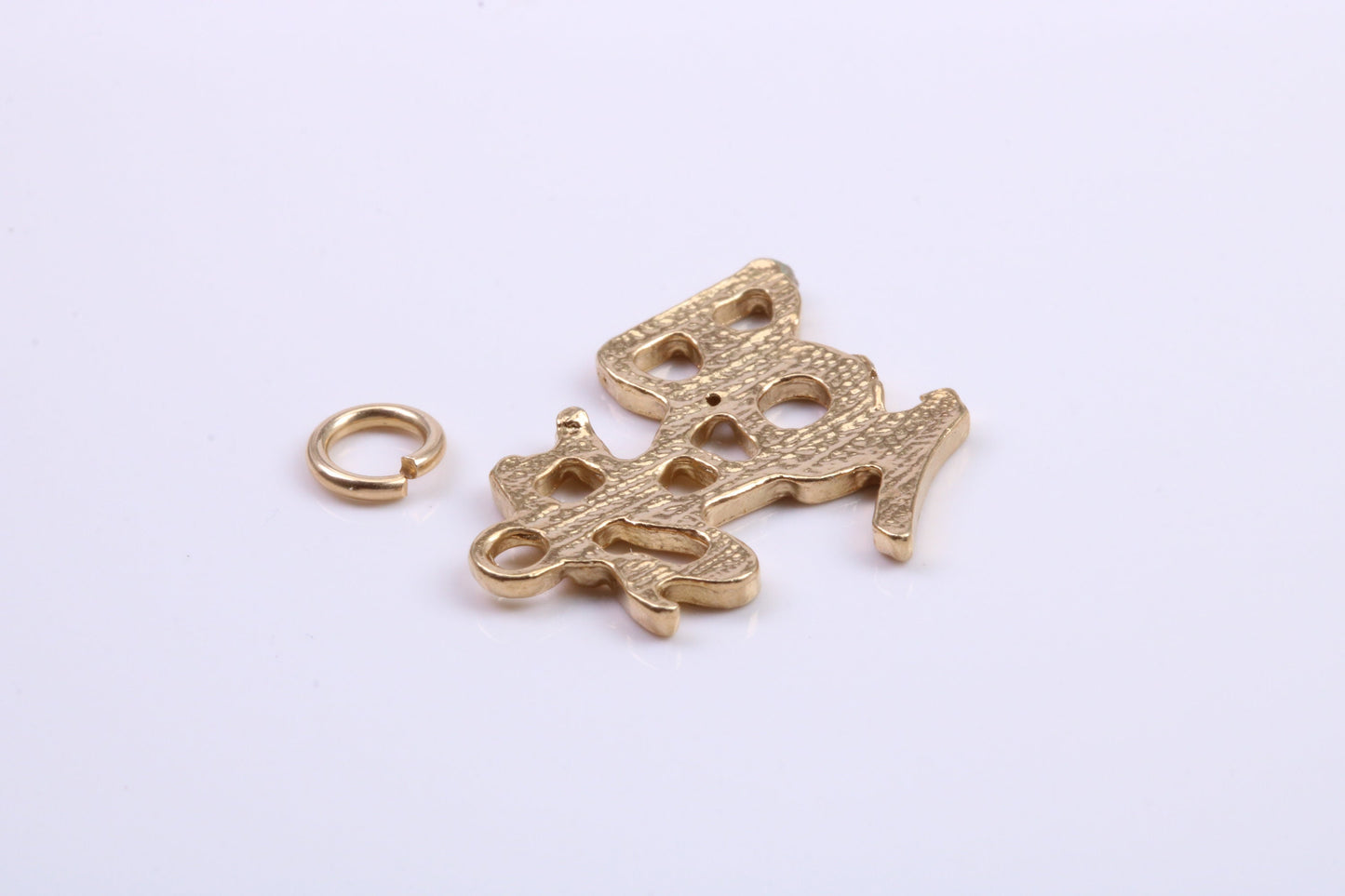 It's A Boy Charm, Traditional Charm, Made from Solid 9ct Yellow Gold, British Hallmarked, Complete with Attachment Link