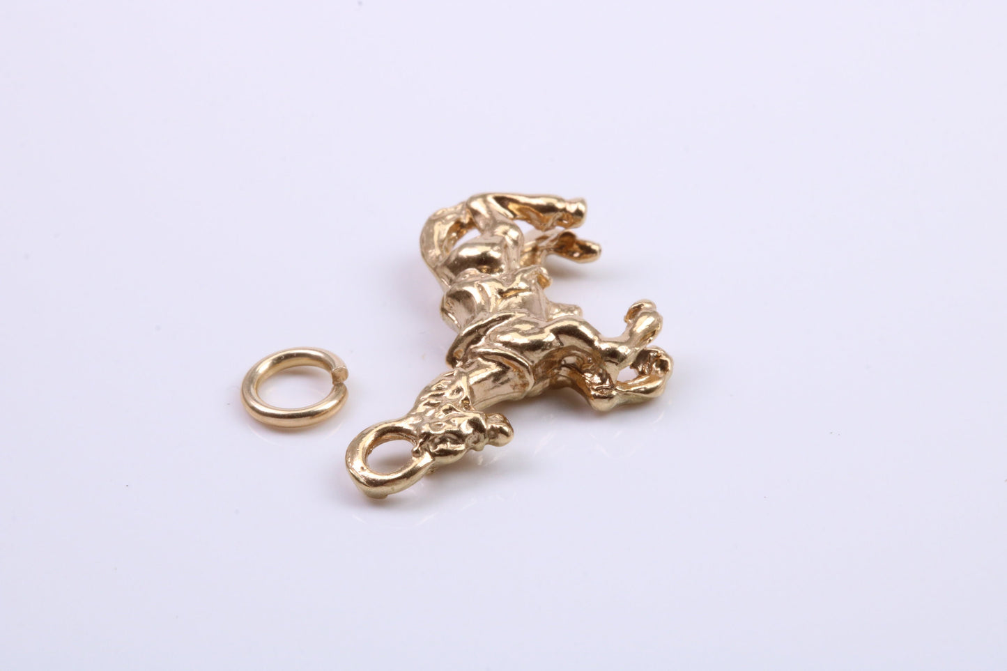 Stallion Charm, Traditional Charm, Made from Solid 9ct Yellow Gold, British Hallmarked, Complete with Attachment Link