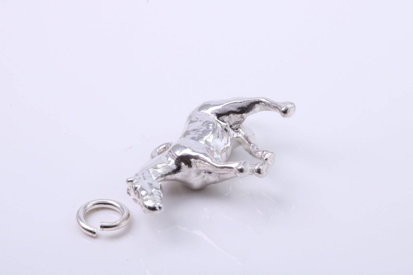 Horse Charm, Traditional Charm, Made from Solid 925 Grade Sterling Silver, Complete with Attachment Link