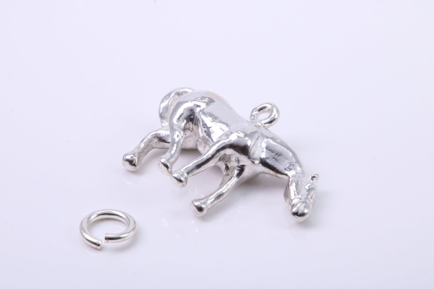 Horse Charm, Traditional Charm, Made from Solid 925 Grade Sterling Silver, Complete with Attachment Link