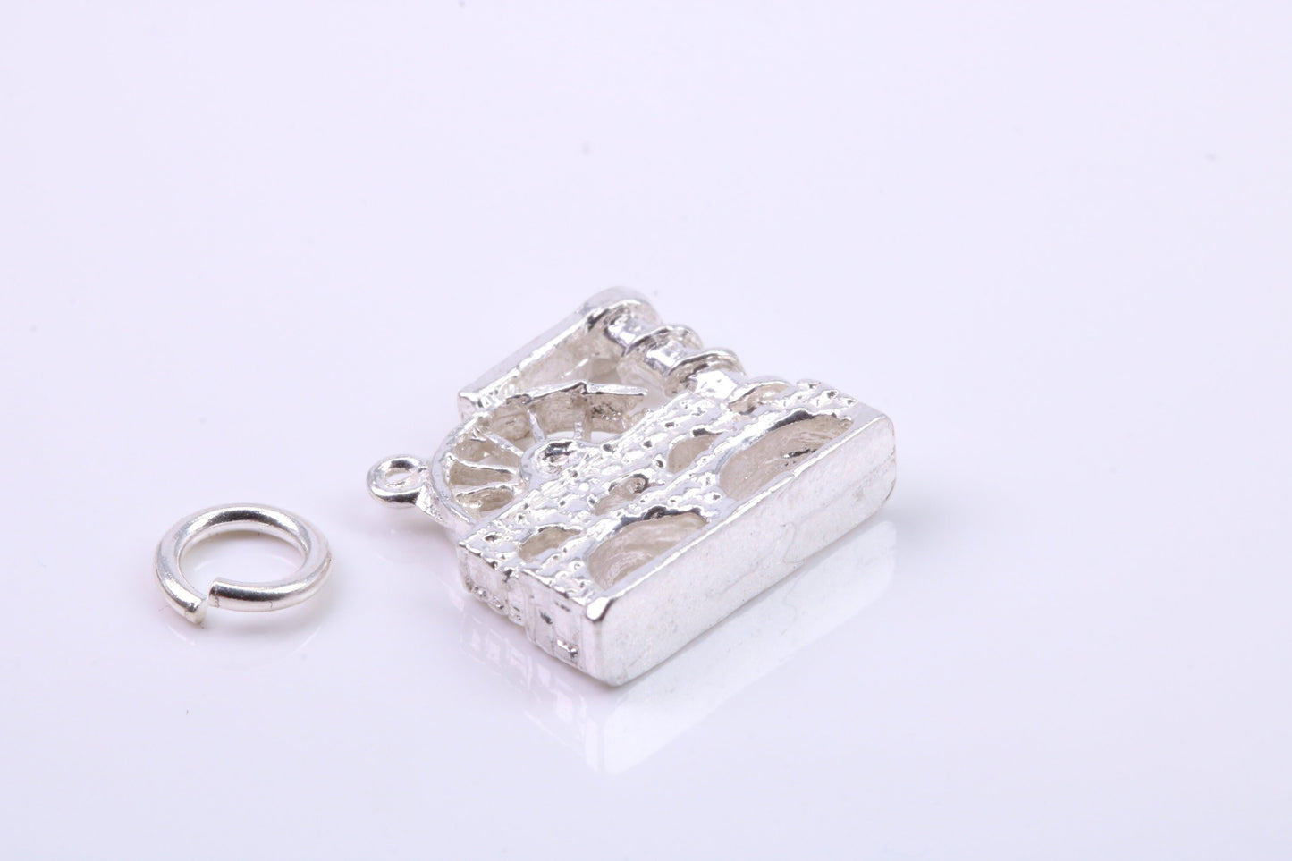 Watermill Charm, Traditional Charm, Made from Solid 925 Grade Sterling Silver, Complete with Attachment Link