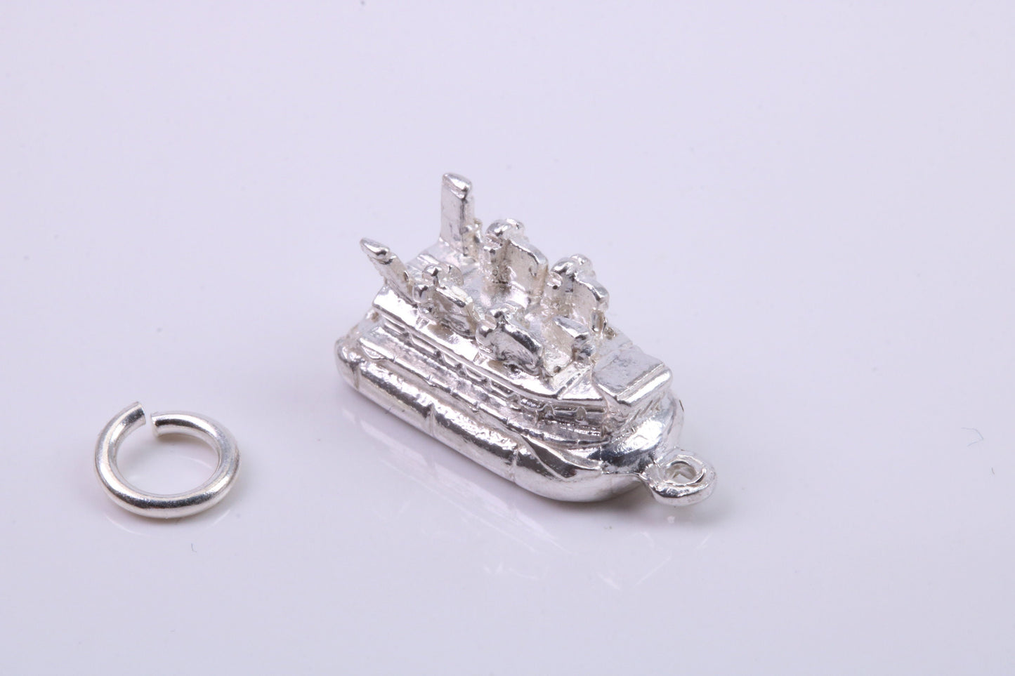Hovercraft Charm, Traditional Charm, Made from Solid 925 Grade Sterling Silver, Complete with Attachment Link