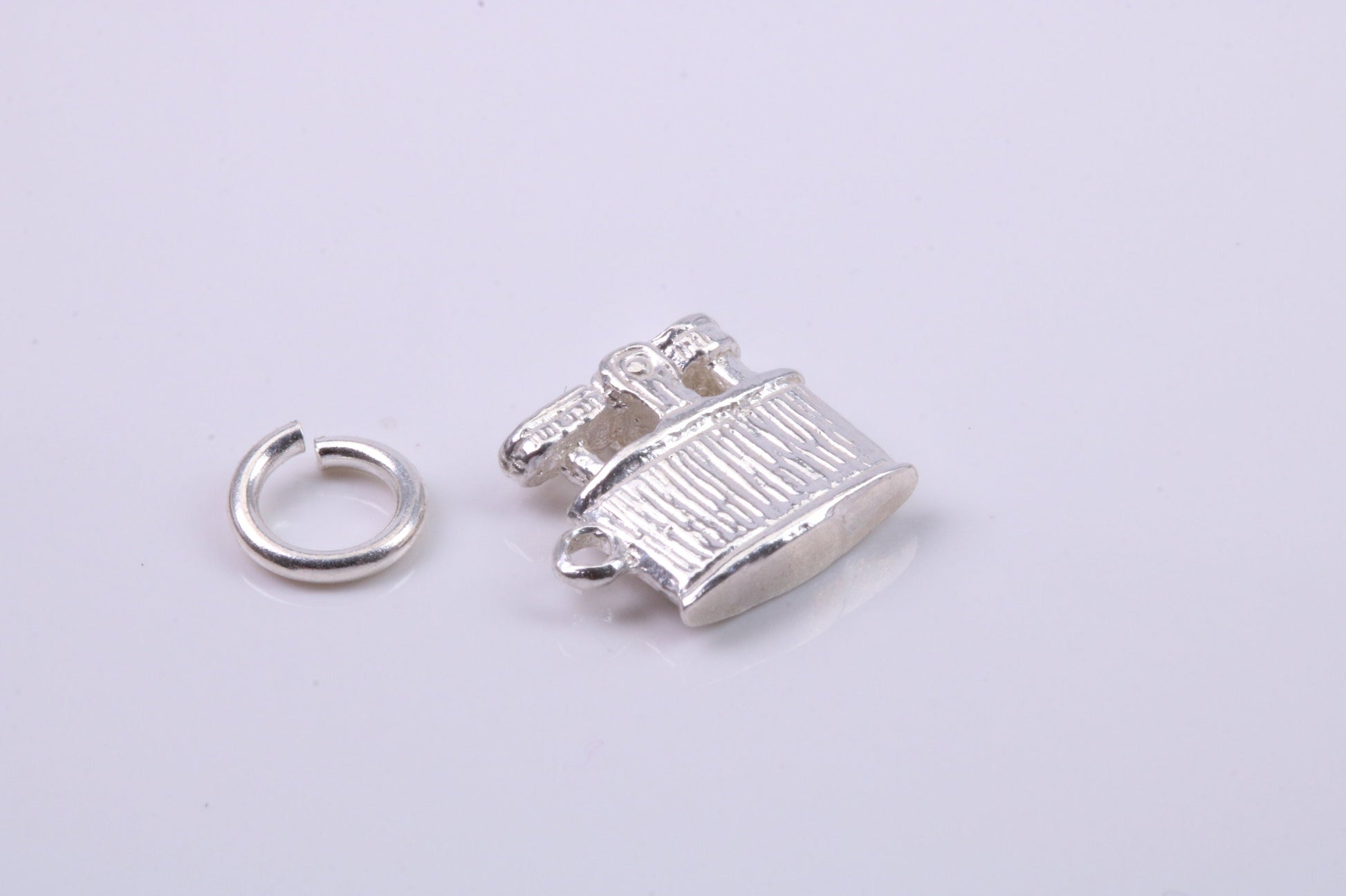 Cigar Lighter Charm, Traditional Charm, Made from Solid 925 Grade Sterling Silver, Complete with Attachment Link