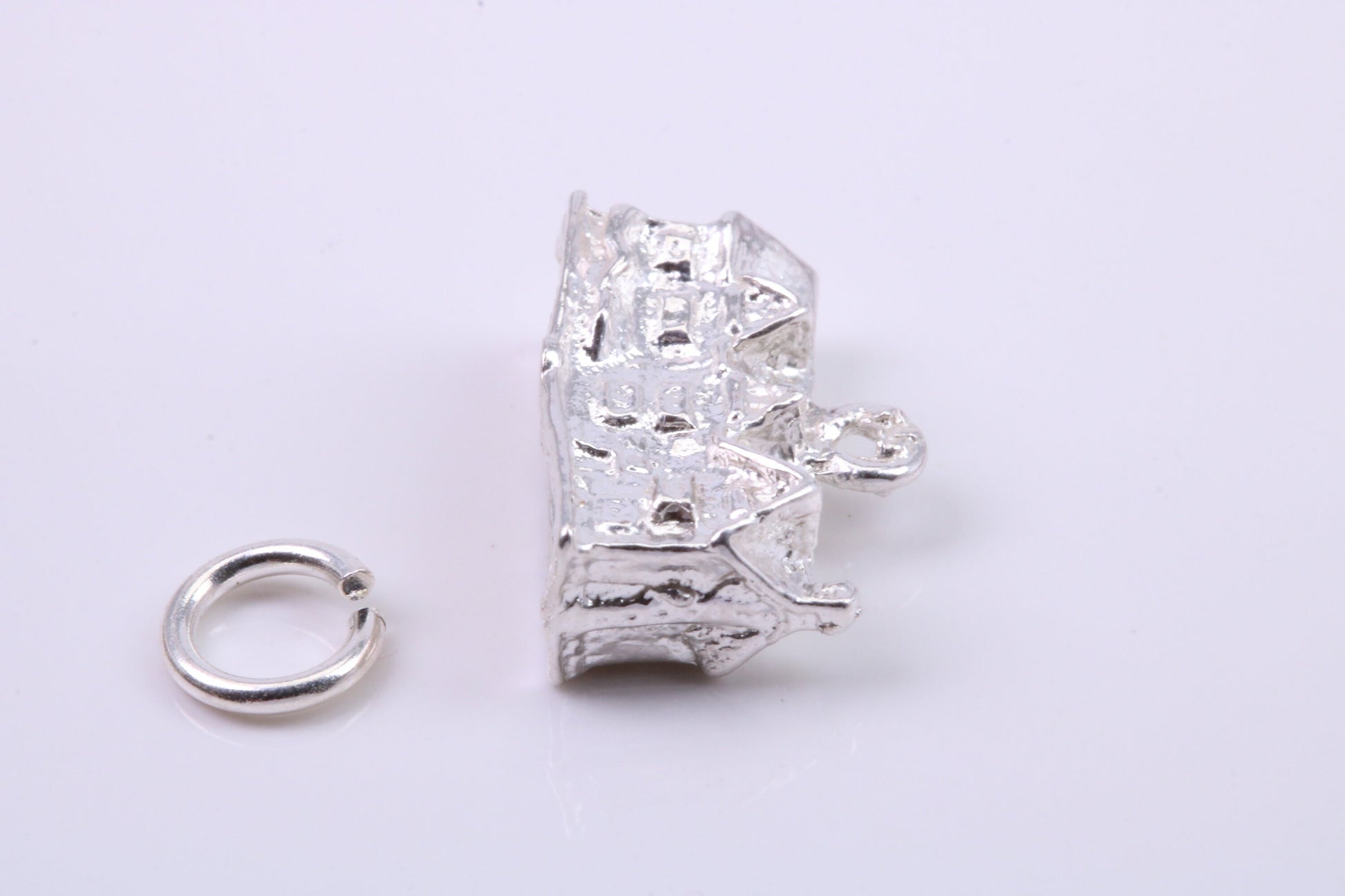 Country Cottage Charm, Traditional Charm, Made from Solid 925 Grade Sterling Silver, Complete with Attachment Link