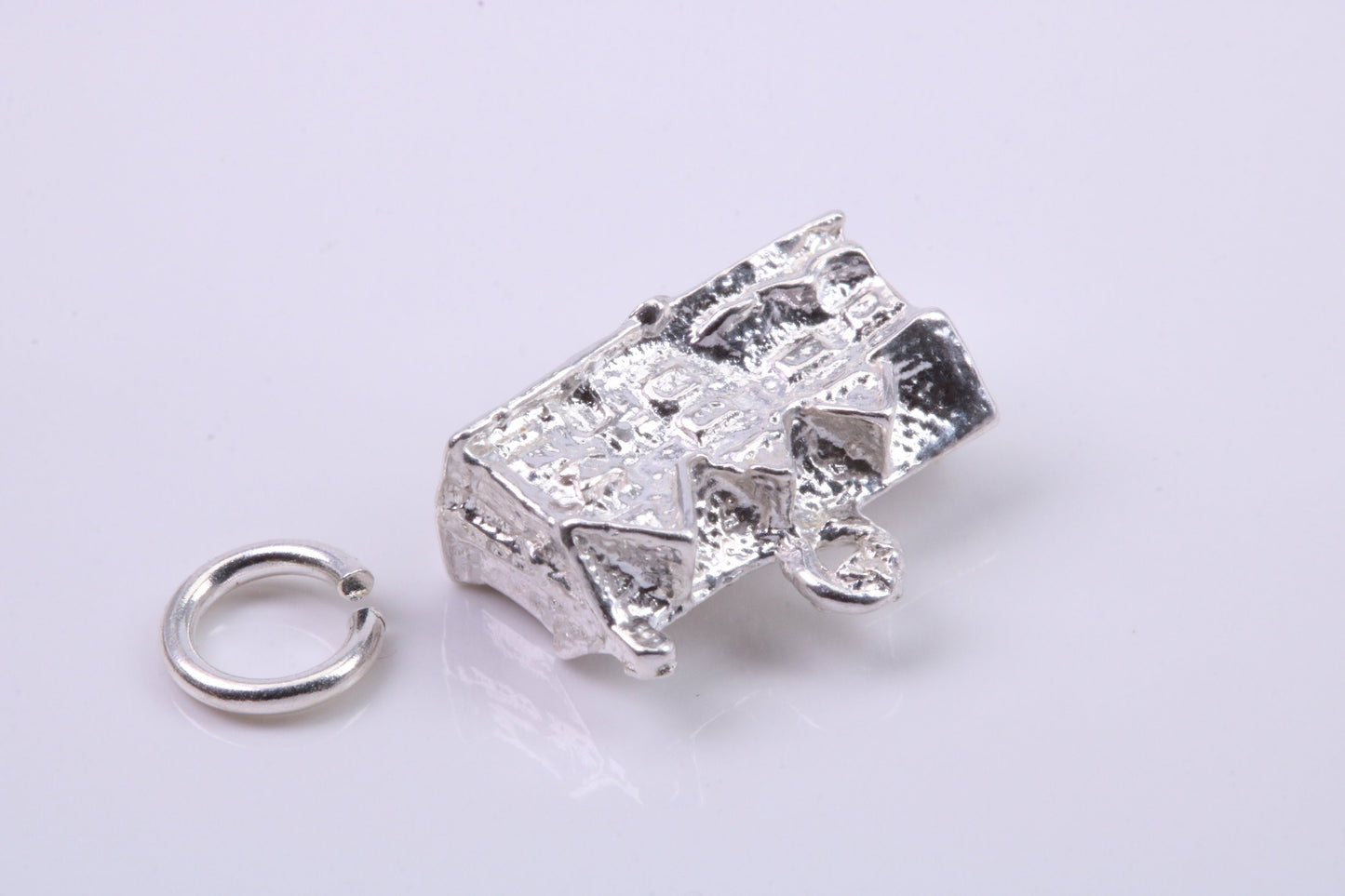 Country Cottage Charm, Traditional Charm, Made from Solid 925 Grade Sterling Silver, Complete with Attachment Link