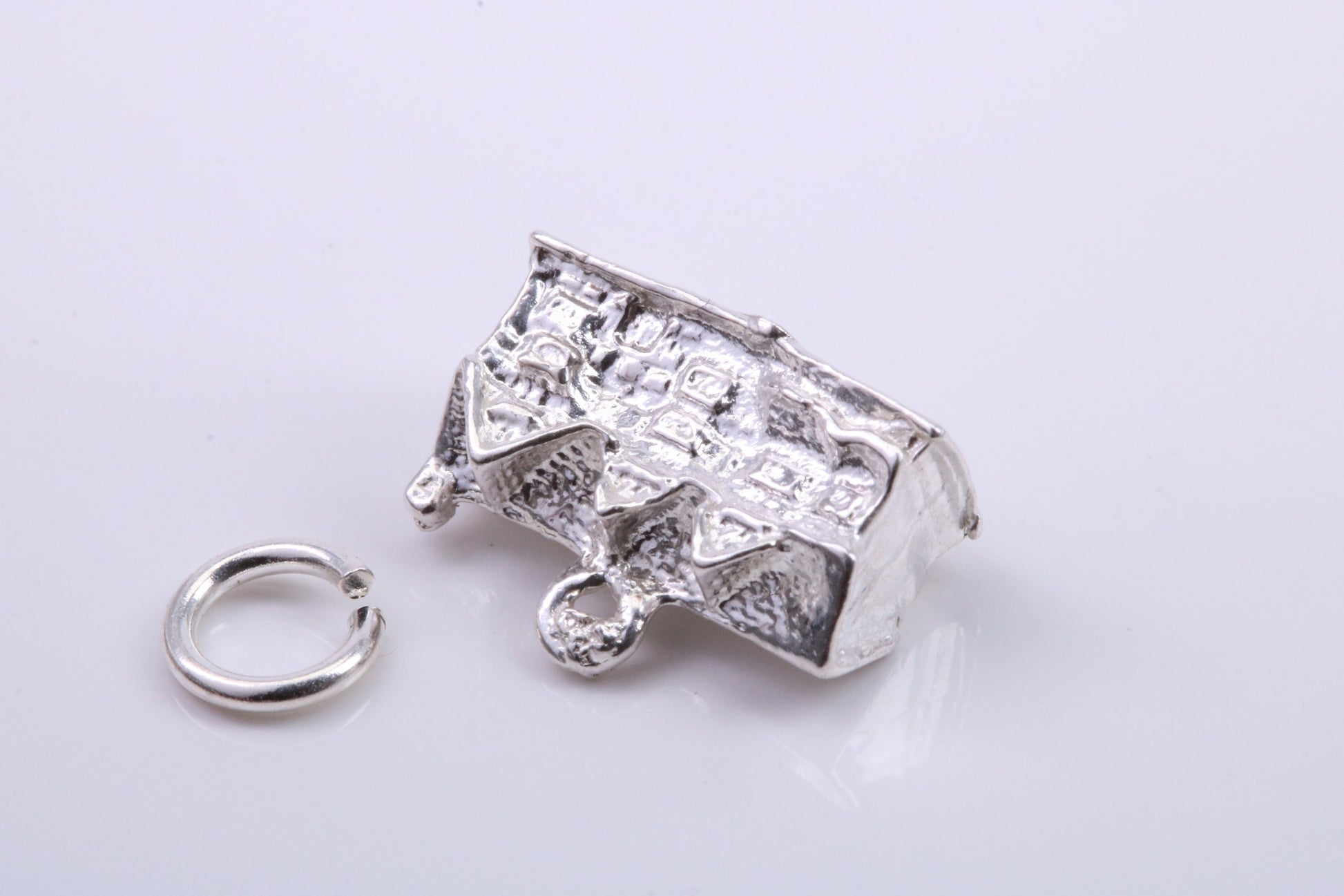 Country Cottage Charm, Traditional Charm, Made from Solid 925 Grade Sterling Silver, Complete with Attachment Link