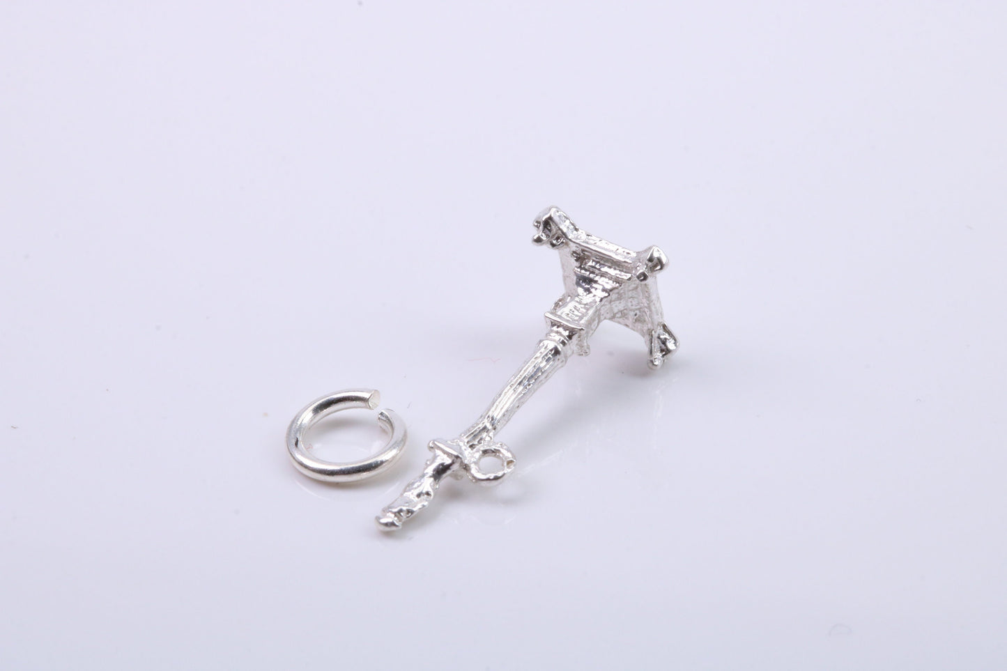 Iconic Nelsons Column Charm, Traditional Charm, Made from Solid 925 Grade Sterling Silver, Complete with Attachment Link