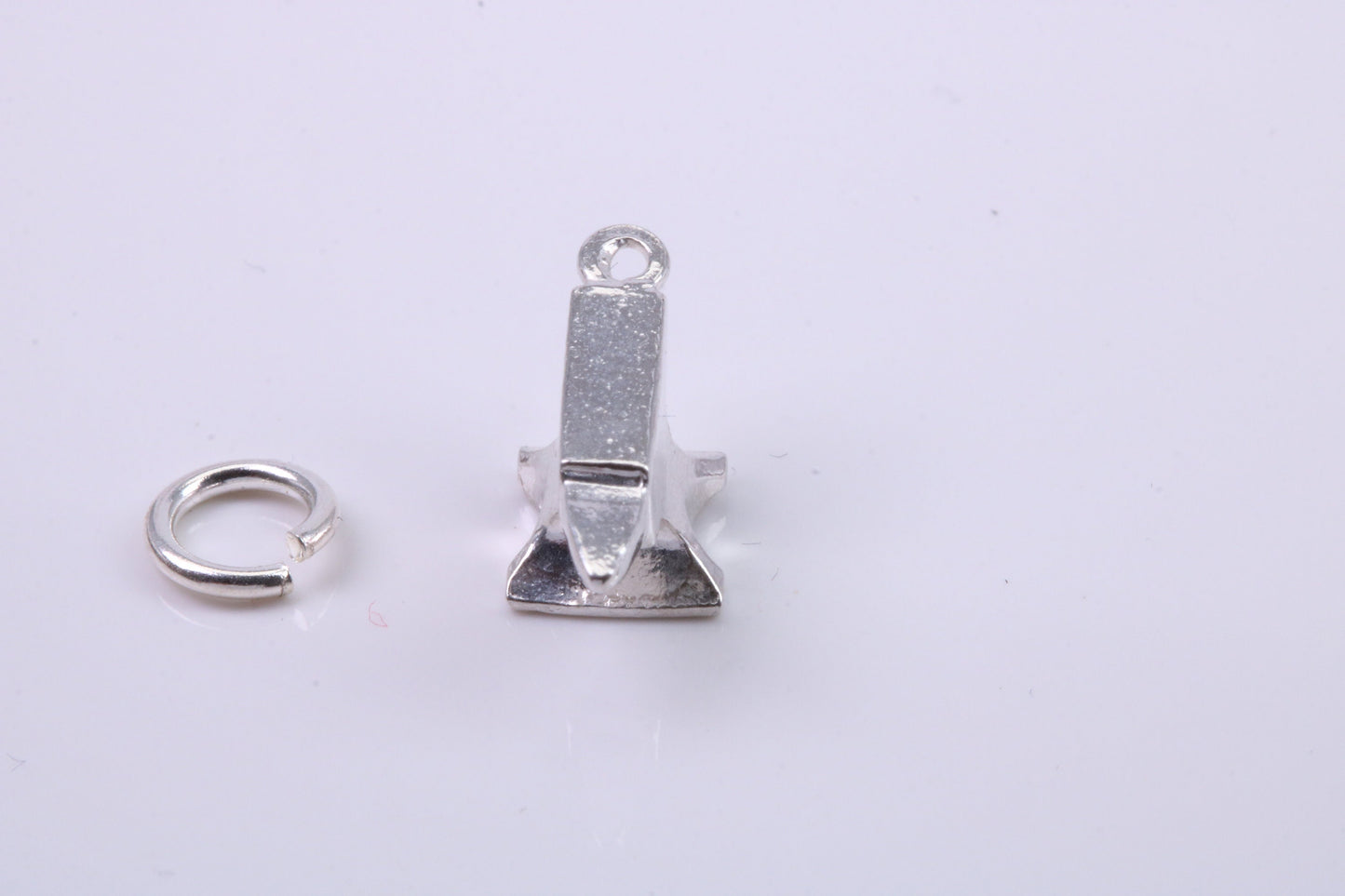 Blacksmiths Anvil Charm, Traditional Charm, Made from Solid 925 Grade Sterling Silver, Complete with Attachment Link