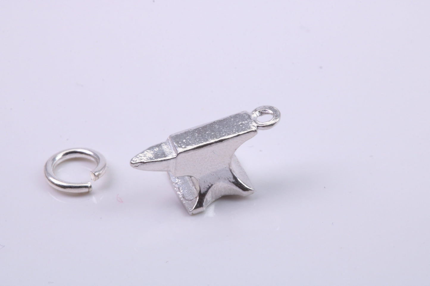 Blacksmiths Anvil Charm, Traditional Charm, Made from Solid 925 Grade Sterling Silver, Complete with Attachment Link