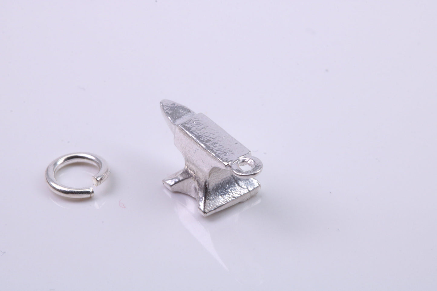 Blacksmiths Anvil Charm, Traditional Charm, Made from Solid 925 Grade Sterling Silver, Complete with Attachment Link