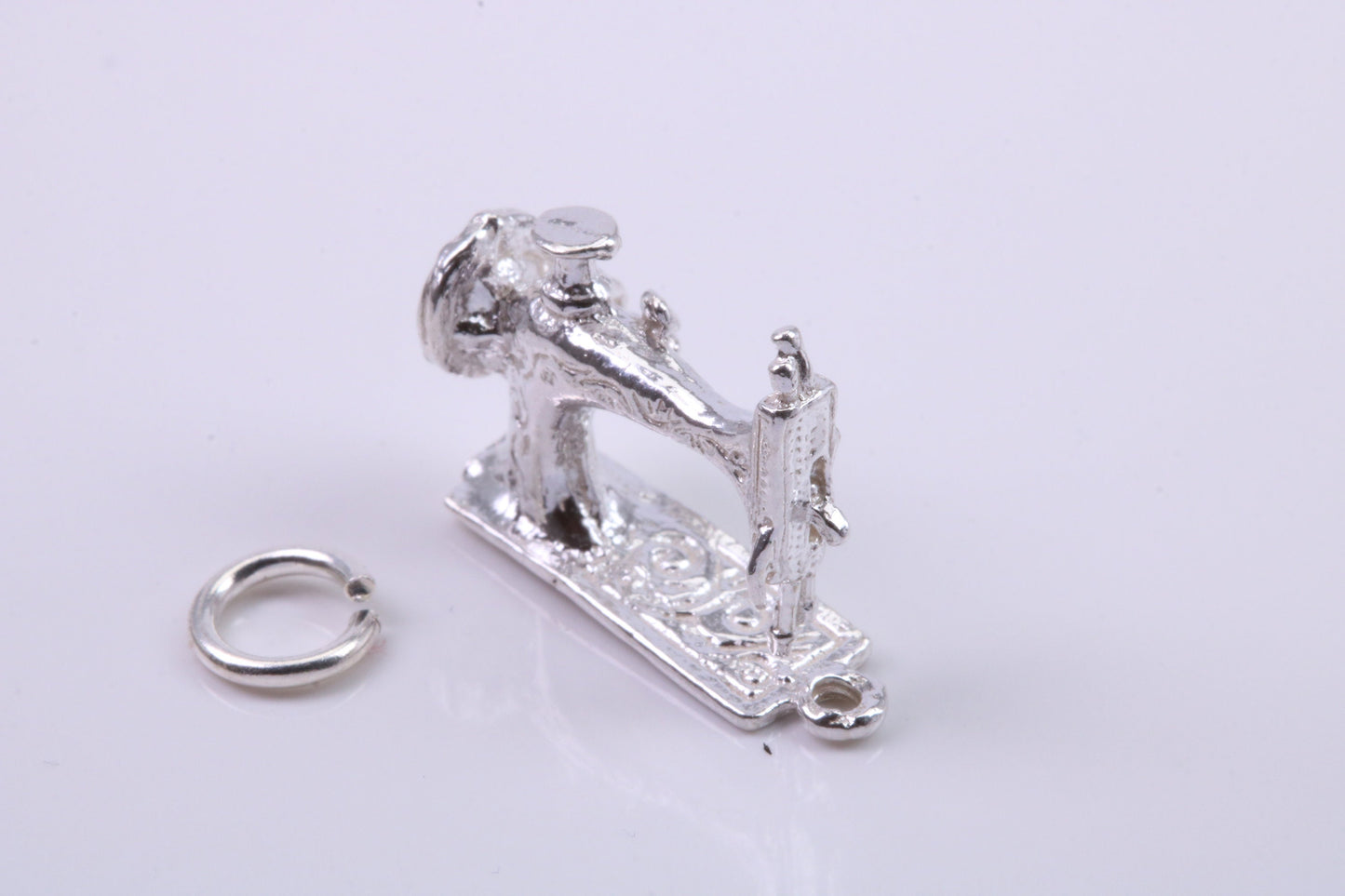 Sewing Machine Charm, Traditional Charm, Made from Solid 925 Grade Sterling Silver, Complete with Attachment Link