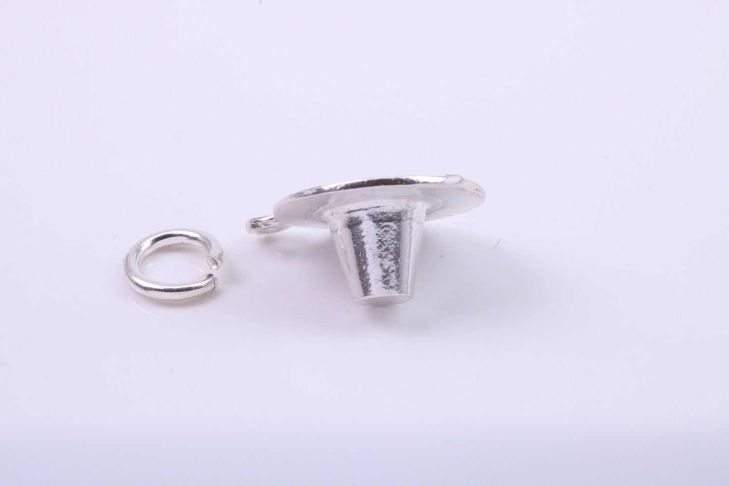 Welsh Hat Charm, Traditional Charm, Made from Solid 925 Grade Sterling Silver, Complete with Attachment Link