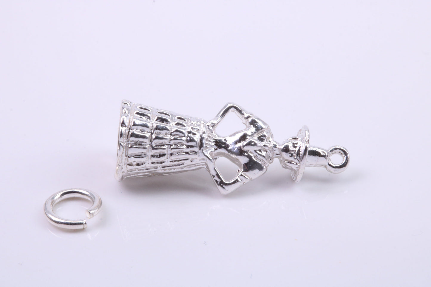 Welsh Lady Charm, Traditional Charm, Made from Solid 925 Grade Sterling Silver, Complete with Attachment Link