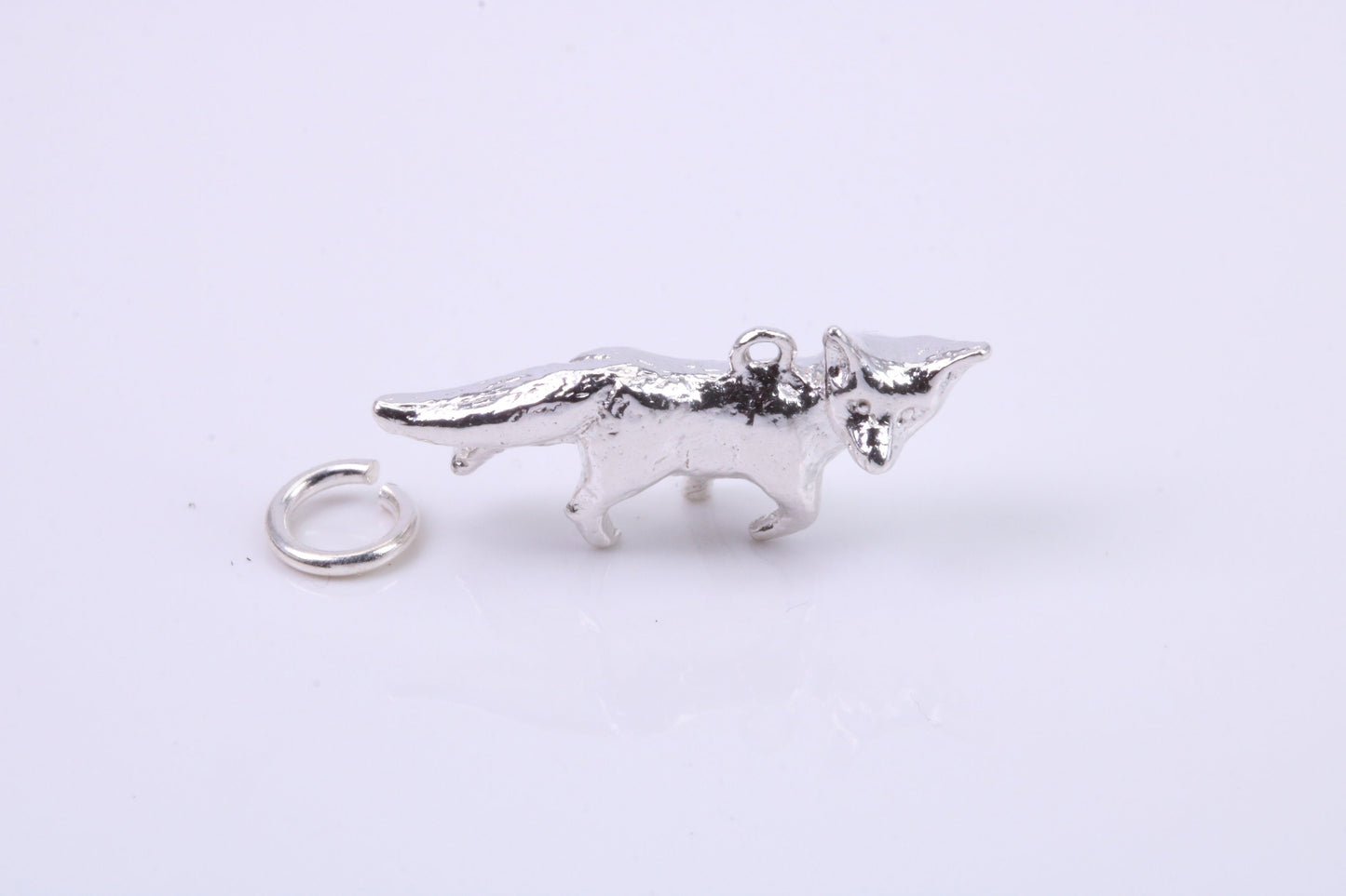 Fox Charm, Traditional Charm, Made from Solid 925 Grade Sterling Silver, Complete with Attachment Link