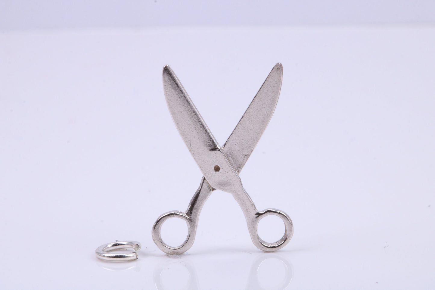 Scissor Charm, Traditional Charm, Made from Solid 925 Grade Sterling Silver, Complete with Attachment Link