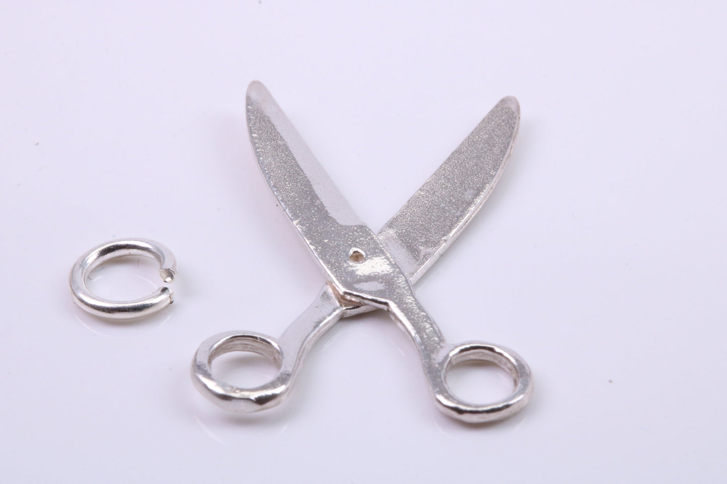 Scissor Charm, Traditional Charm, Made from Solid 925 Grade Sterling Silver, Complete with Attachment Link