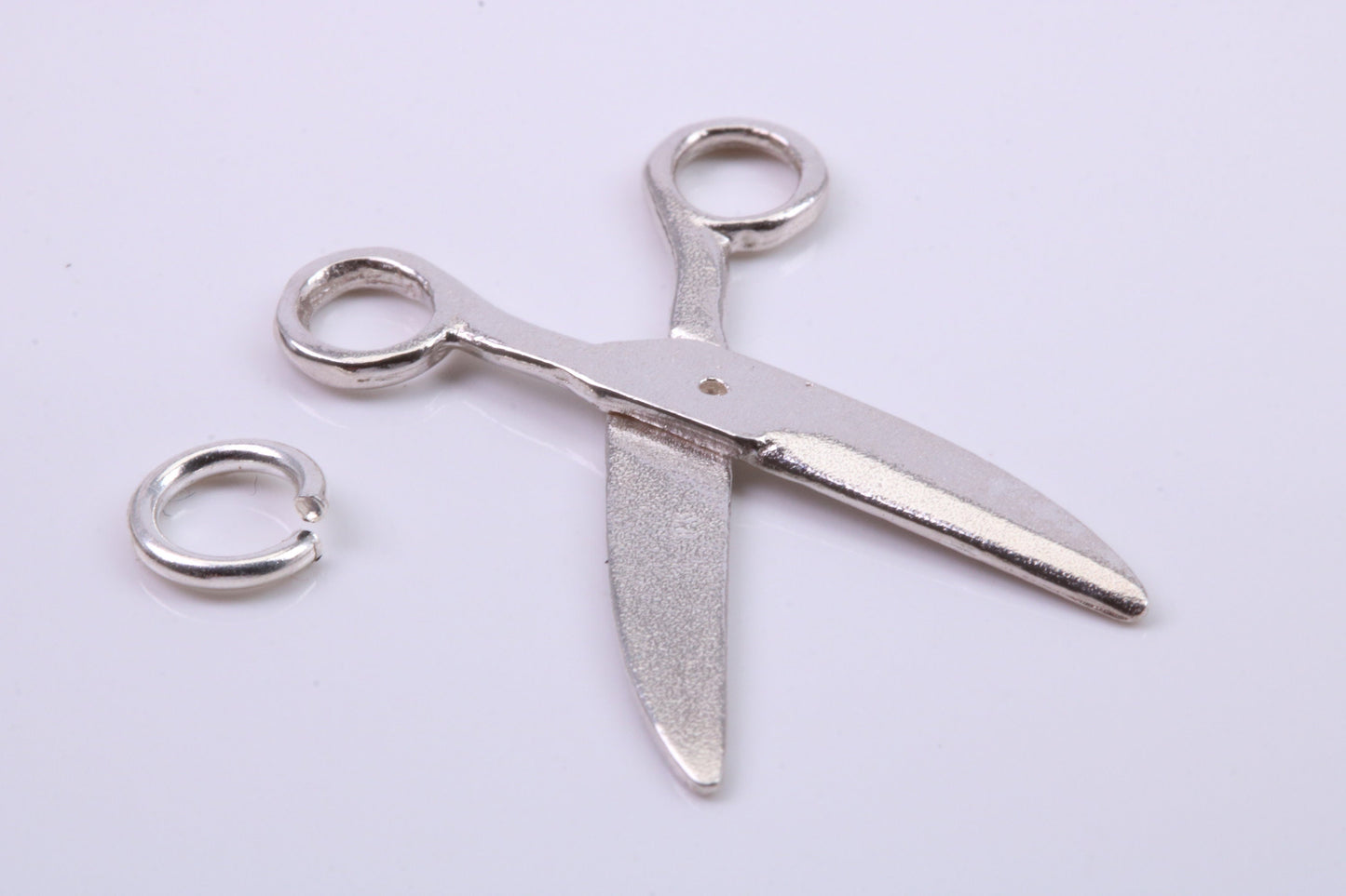Scissor Charm, Traditional Charm, Made from Solid 925 Grade Sterling Silver, Complete with Attachment Link