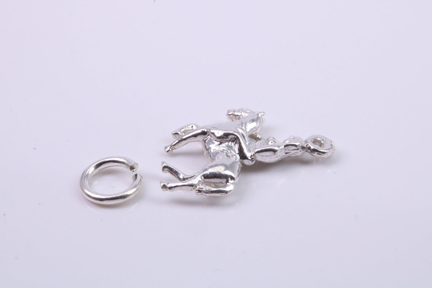 Lady Godiva Charm, Traditional Charm, Made from Solid 925 Grade Sterling Silver, Complete with Attachment Link