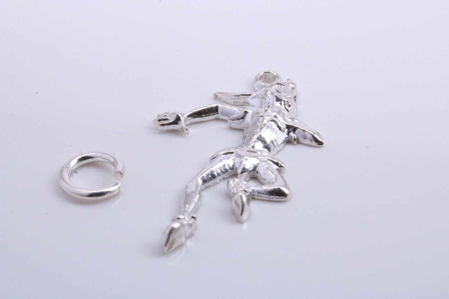 Court Jester Charm, Traditional Charm, Made from Solid 925 Grade Sterling Silver, Complete with Attachment Link