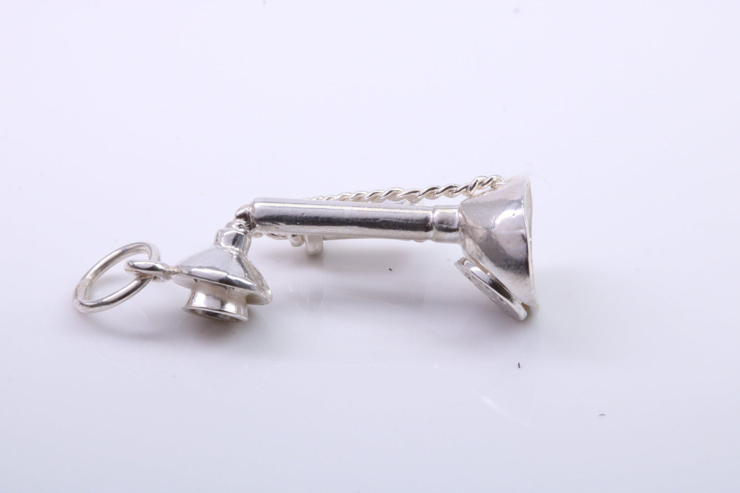 Vintage Phone Charm, Traditional Charm, Made from Solid 925 Grade Sterling Silver, Complete with Attachment Link
