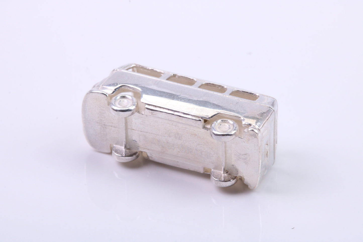 Bus Charm, Traditional Charm, Made from Solid 925 Grade Sterling Silver, Complete with Attachment Link