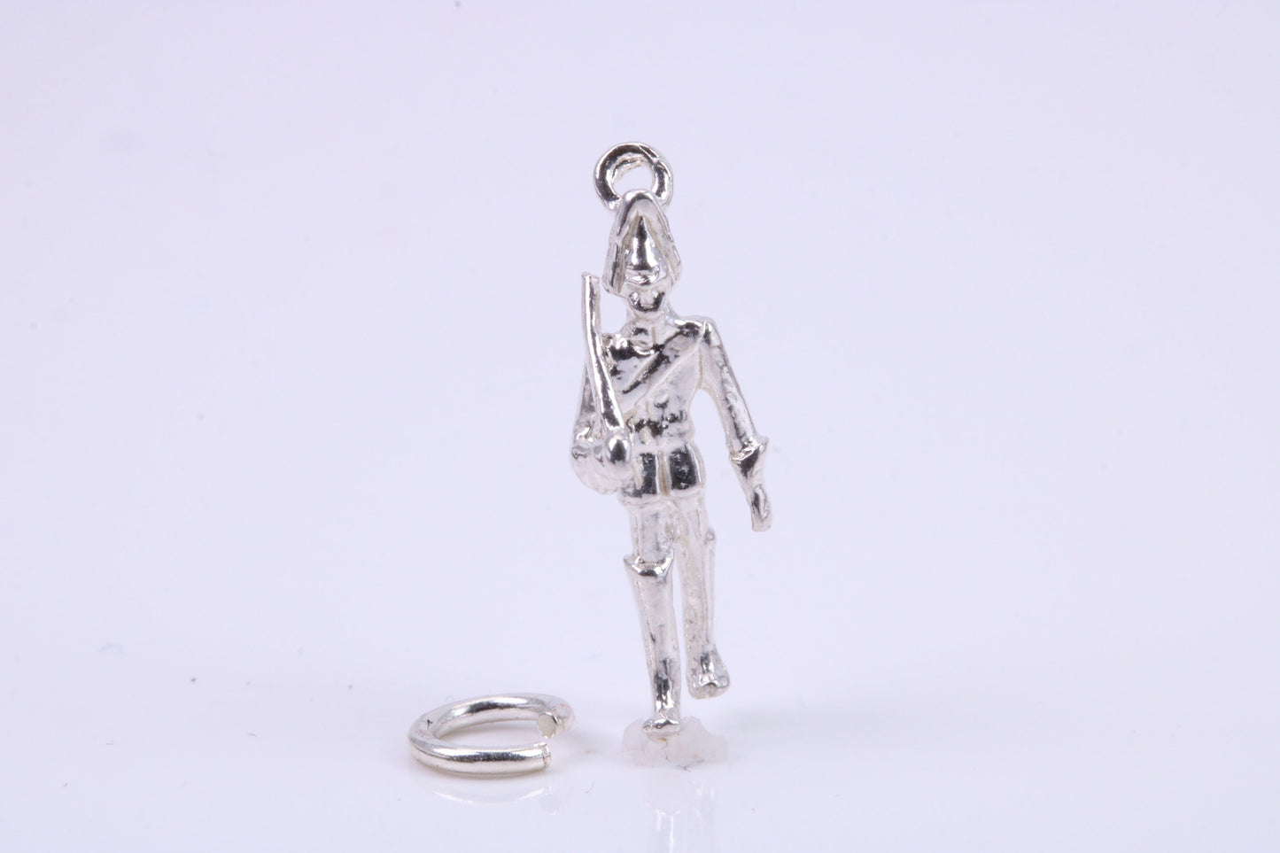 Royal Guard Charm, Traditional Charm, Made from Solid 925 Grade Sterling Silver, Complete with Attachment Link