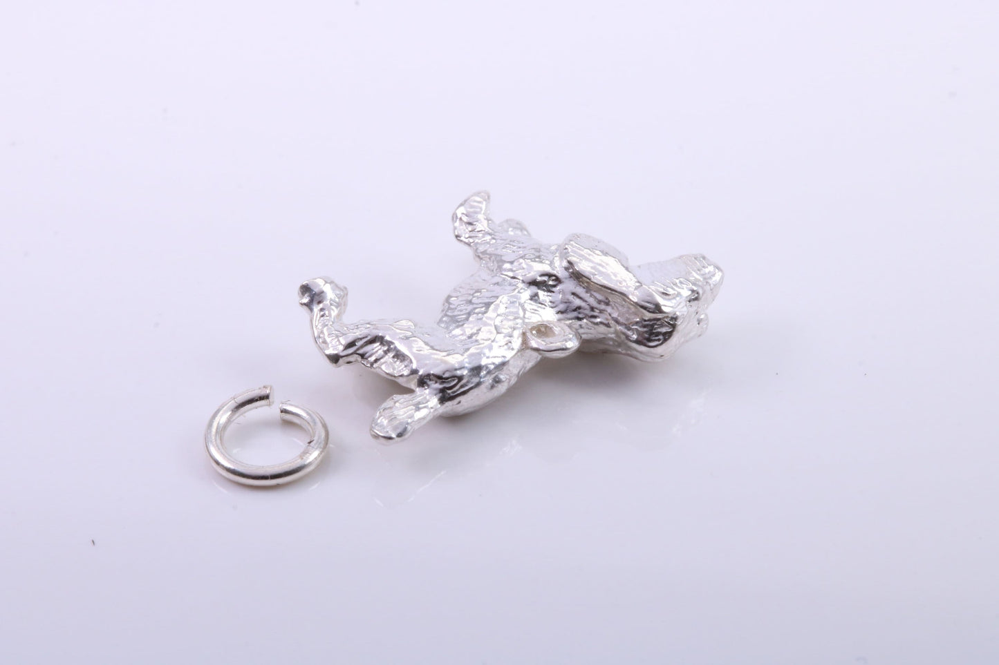 Pointer Dog Charm, Traditional Charm, Made from Solid 925 Grade Sterling Silver, Complete with Attachment Link