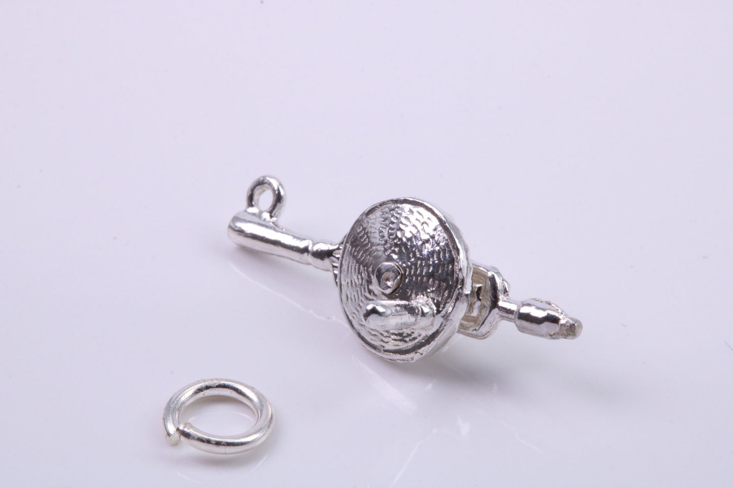 Hand Drill Charm, Traditional Charm, Made from Solid 925 Grade Sterling Silver, Complete with Attachment Link