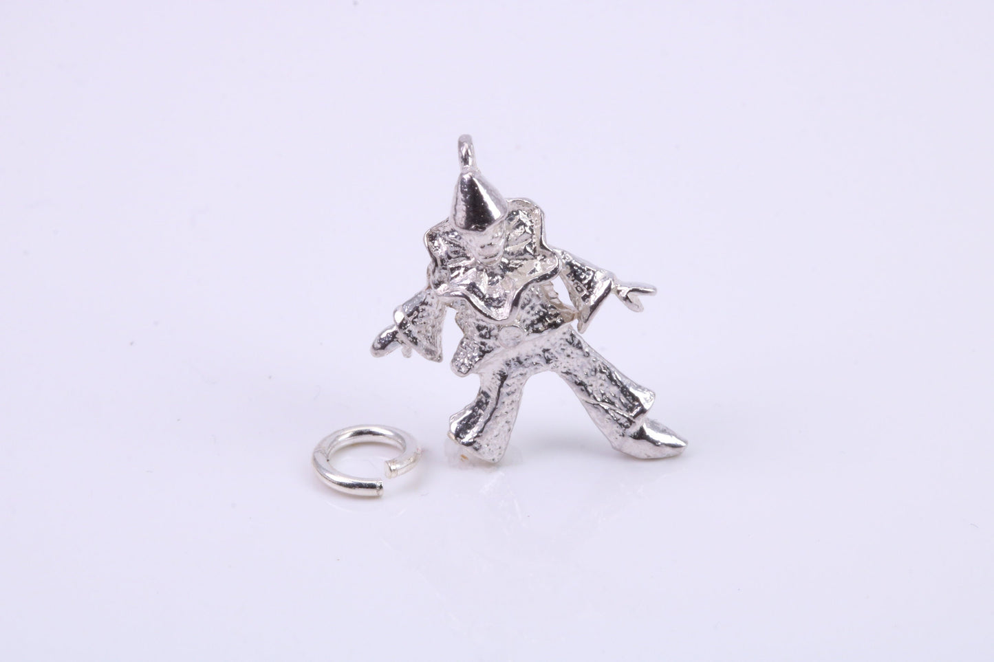 Jester Charm, Traditional Charm, Made from Solid 925 Grade Sterling Silver, Complete with Attachment Link