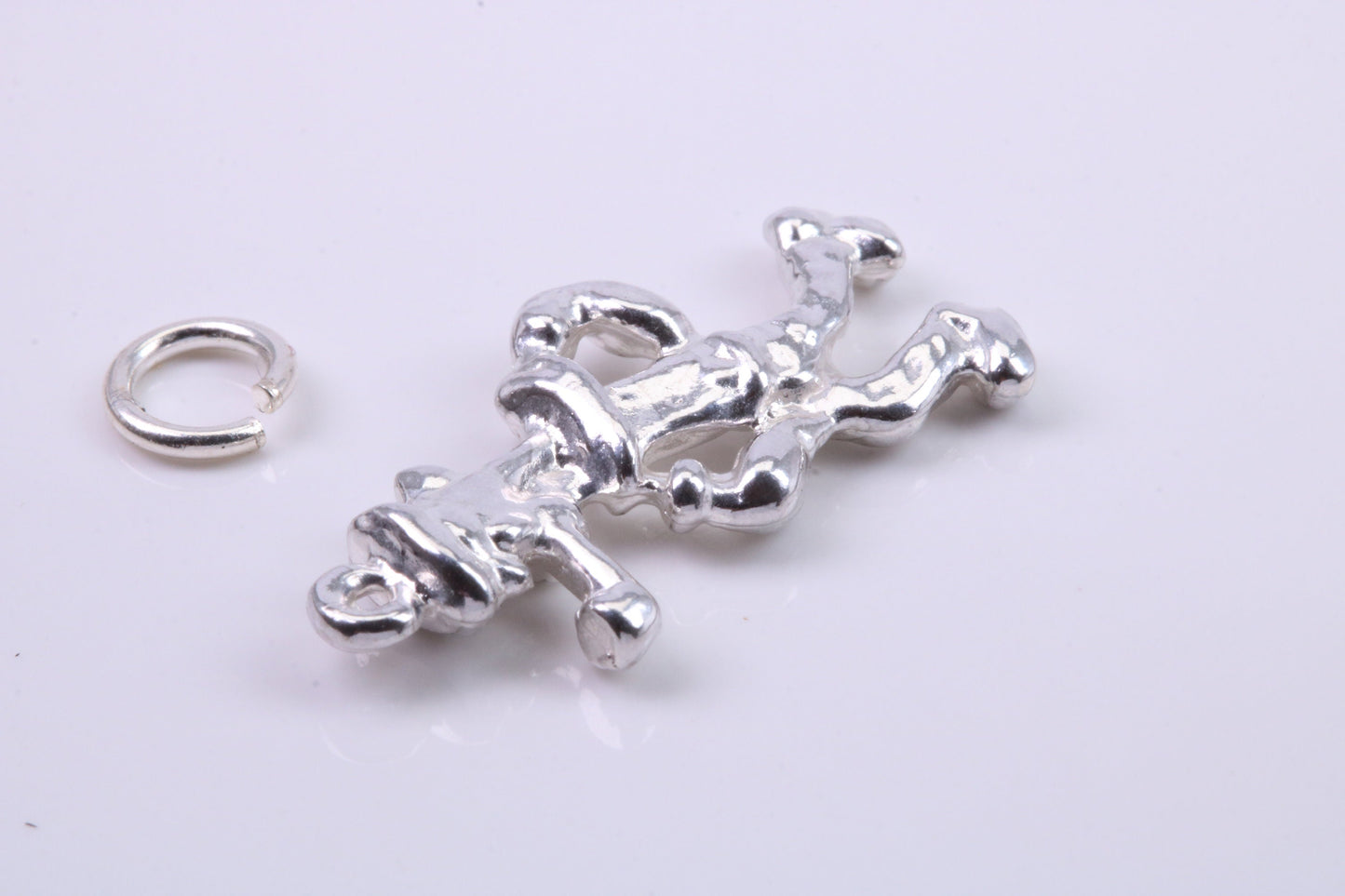 Popeye Charm, Traditional Charm, Made from Solid 925 Grade Sterling Silver, Complete with Attachment Link