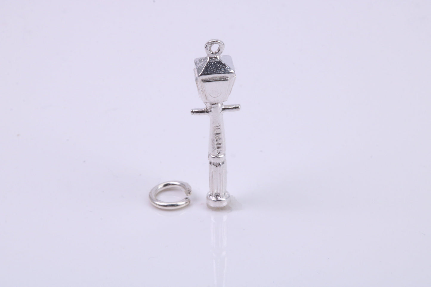 Lamppost Charm, Traditional Charm, Made from Solid 925 Grade Sterling Silver, Complete with Attachment Link
